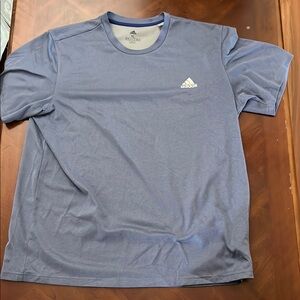 Adidas Blue Short Sleeve Tee Athletic Performance